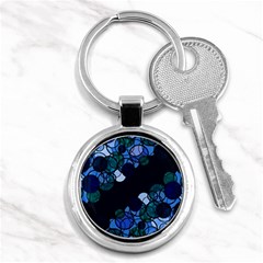 Blue Bubbles Key Chains (round)  by Valentinaart