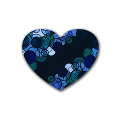 Blue Bubbles Heart Coaster (4 Pack)  by Valentinaart