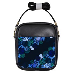 Blue Bubbles Girls Sling Bags by Valentinaart