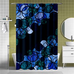 Blue Bubbles Shower Curtain 48  X 72  (small)  by Valentinaart