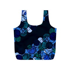 Blue Bubbles Full Print Recycle Bags (s)  by Valentinaart