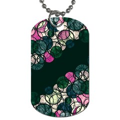 Green And Pink Bubbles Dog Tag (two Sides) by Valentinaart