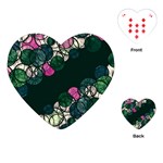 Green and pink bubbles Playing Cards (Heart)  Front