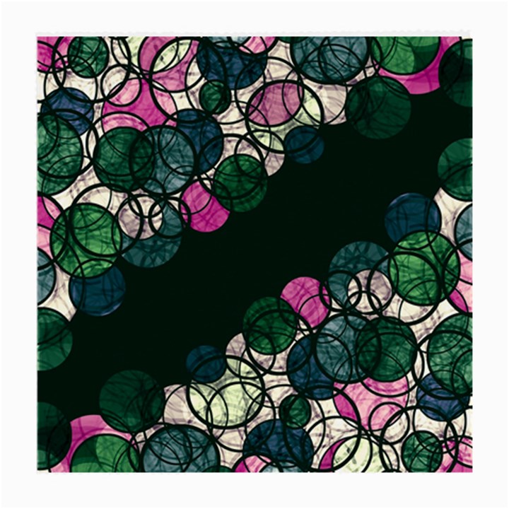 Green and pink bubbles Medium Glasses Cloth (2-Side)