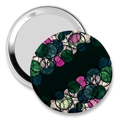 Green And Pink Bubbles 3  Handbag Mirrors by Valentinaart