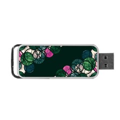 Green And Pink Bubbles Portable Usb Flash (two Sides) by Valentinaart