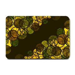 Yellow Bubbles Small Doormat  by Valentinaart