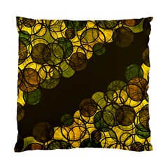 Yellow Bubbles Standard Cushion Case (one Side) by Valentinaart