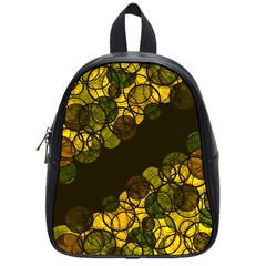 Yellow Bubbles School Bags (small)  by Valentinaart