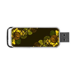 Yellow Bubbles Portable Usb Flash (one Side) by Valentinaart