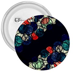 Orange And Blue Bubbles 3  Buttons by Valentinaart