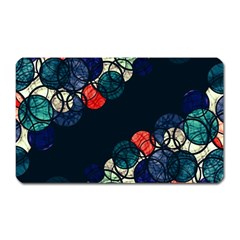 Orange And Blue Bubbles Magnet (rectangular) by Valentinaart