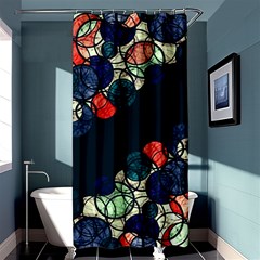 Orange And Blue Bubbles Shower Curtain 36  X 72  (stall)  by Valentinaart