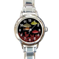 Corals Round Italian Charm Watch by Valentinaart