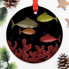 Corals Ornament (round)  by Valentinaart