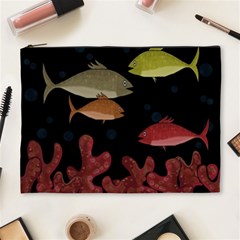 Corals Cosmetic Bag (xl) by Valentinaart