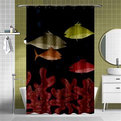 Corals Shower Curtain 48  X 72  (small)  by Valentinaart