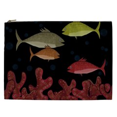 Corals Cosmetic Bag (xxl)  by Valentinaart