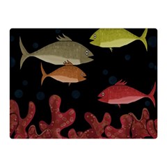 Corals Double Sided Flano Blanket (mini)  by Valentinaart