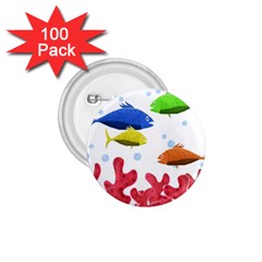 Corals And Fish 1 75  Buttons (100 Pack)  by Valentinaart