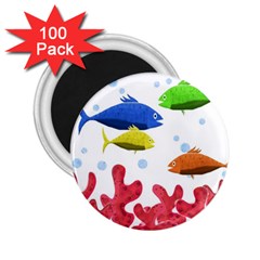 Corals And Fish 2 25  Magnets (100 Pack)  by Valentinaart