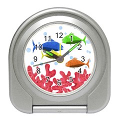 Corals And Fish Travel Alarm Clocks by Valentinaart