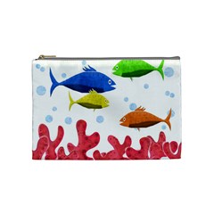 Corals And Fish Cosmetic Bag (medium)  by Valentinaart