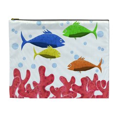 Corals And Fish Cosmetic Bag (xl) by Valentinaart