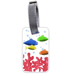 Corals And Fish Luggage Tags (one Side)  by Valentinaart