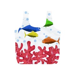 Corals And Fish Full Print Recycle Bags (s)  by Valentinaart