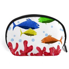 Corals And Fish Accessory Pouches (large)  by Valentinaart