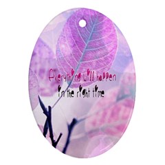 Magic Leaves Ornament (oval)  by Brittlevirginclothing