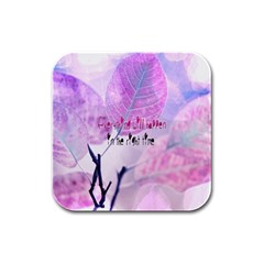 Magic Leaves Rubber Square Coaster (4 Pack)  by Brittlevirginclothing