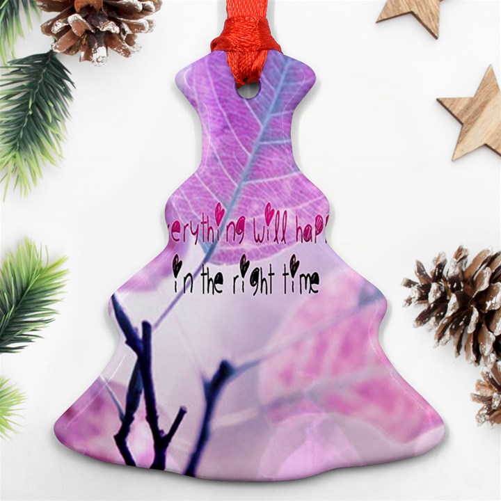 Magic Leaves Christmas Tree Ornament (2 Sides)