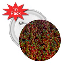 Red corals 2.25  Buttons (10 pack) 