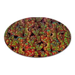 Red Corals Oval Magnet by Valentinaart