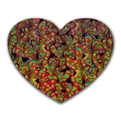 Red Corals Heart Mousepads by Valentinaart