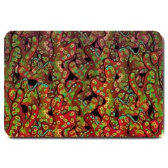 Red Corals Large Doormat  by Valentinaart