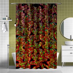 Red corals Shower Curtain 48  x 72  (Small) 