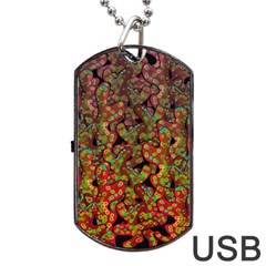 Red Corals Dog Tag Usb Flash (one Side) by Valentinaart