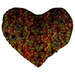 Red corals Large 19  Premium Heart Shape Cushions Front