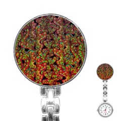 Red Corals Stainless Steel Nurses Watch by Valentinaart