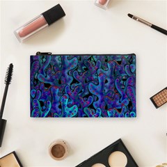 Blue Coral Cosmetic Bag (small)  by Valentinaart