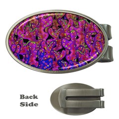 Purple Corals Money Clips (oval)  by Valentinaart