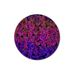 Purple Corals Rubber Coaster (round)  by Valentinaart