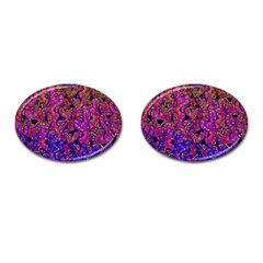 Purple Corals Cufflinks (oval) by Valentinaart