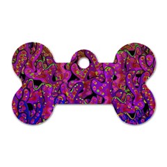 Purple Corals Dog Tag Bone (one Side) by Valentinaart