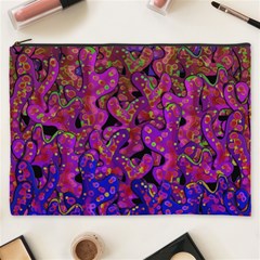 Purple Corals Cosmetic Bag (xxxl)  by Valentinaart