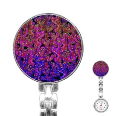 Purple Corals Stainless Steel Nurses Watch by Valentinaart