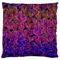 Purple Corals Large Flano Cushion Case (one Side) by Valentinaart